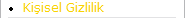 Kişisel Gizlilik
