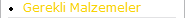 Gerekli Malzemeler